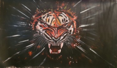 Painting titled "Tigre du Bengale" by D.S.A.Rt, Original Artwork, Acrylic
