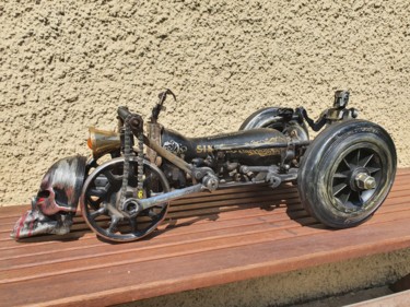 Sculpture titled "Steampunk Car" by D.S.A.Rt, Original Artwork, Metals
