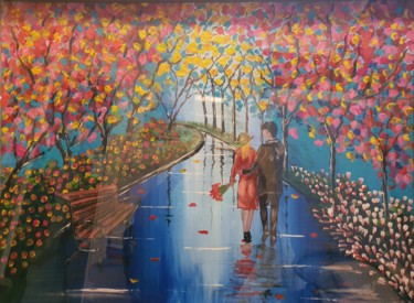Картина под названием "Romance 2" - D.S.A.Rt, Подлинное произведение искусства, Акрил Установлен на Деревянная рама для носи…
