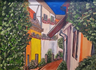 Peinture intitulée "Rue de Nice" par D.S.A.Rt, Œuvre d'art originale, Acrylique
