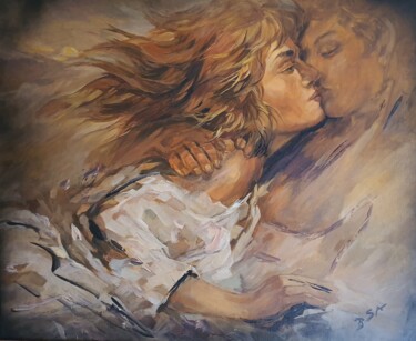 Malarstwo zatytułowany „LOVER” autorstwa D.S.A.Rt, Oryginalna praca, Akryl Zamontowany na Drewniana rama noszy