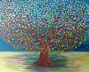 Peinture intitulée "L'arbre" par D.S.A.Rt, Œuvre d'art originale, Acrylique