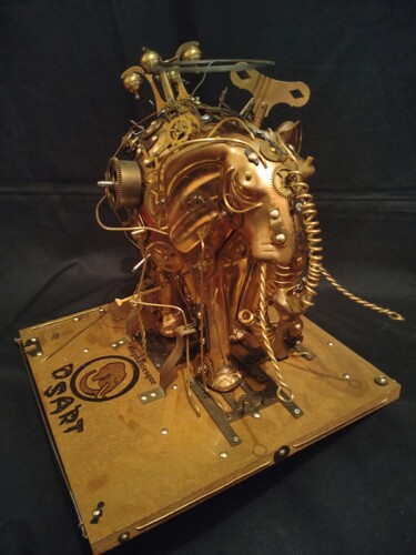 Escultura intitulada "Mechanized Elephant" por D.S.A.Rt, Obras de arte originais, Bronze