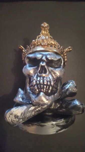 Escultura titulada "The King of The Dead" por D.S.A.Rt, Obra de arte original, Aluminio