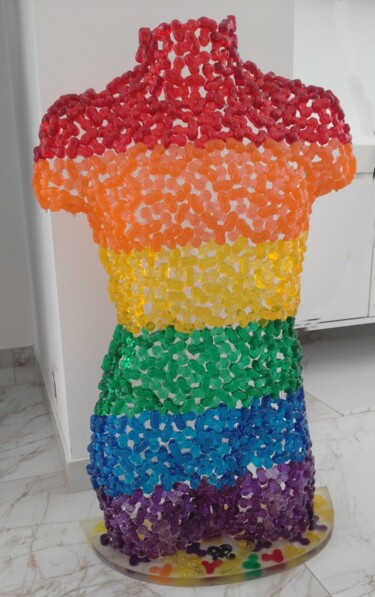 Scultura intitolato "Gay Pride" da D.S.A.Rt, Opera d'arte originale, Resina