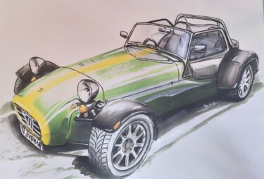 Painting titled "LOTUS 7" by D.S.A.Rt, Original Artwork, Watercolor