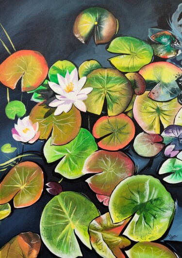 Malarstwo zatytułowany „lotus” autorstwa D Shiva Prasad Reddy Shiva, Oryginalna praca, Akryl