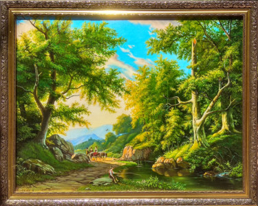 Fisherman Painting titled "Fisherman" by Daniel Zhili (Bochkov), Original Art, Oil