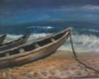 Painting titled "SEASCAPE" by D4rtey, Original Artwork