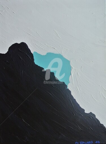 Peinture intitulée "Montagne en Savoie" par R Da Ferrera, Œuvre d'art originale, Acrylique