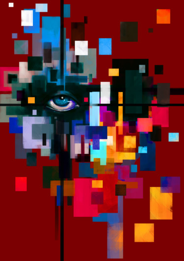 Digital Arts titled "I can see" by Daart Feelings, Original Artwork, Digital Painting