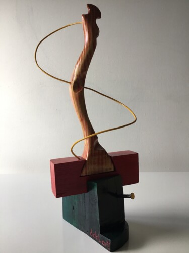 Sculpture titled "Sexual evolution" by Dablart, Original Artwork, Wood