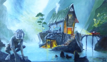 Painting titled "brouillard-et-preci…" by Dab, Original Artwork, Oil