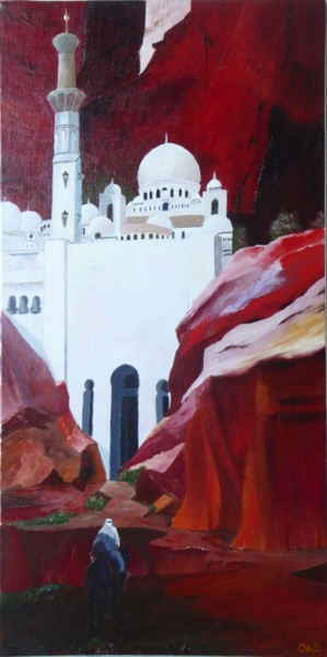 Painting titled "le palais oublié" by Dab, Original Artwork, Oil