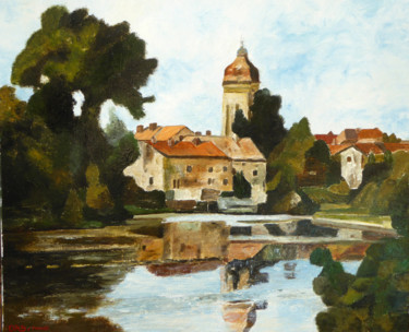 Peinture intitulée "St BENIGNE PONTARLI…" par Dab, Œuvre d'art originale, Huile