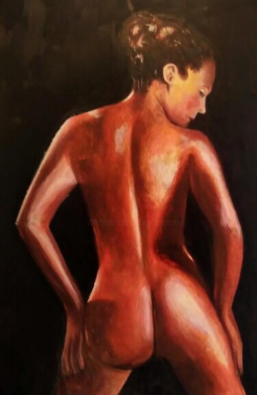 Peinture intitulée "EVE." par Dabu., Œuvre d'art originale, Huile