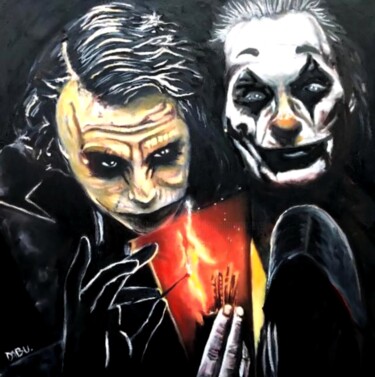 Peinture intitulée "JOCKER" par Dabu., Œuvre d'art originale, Huile