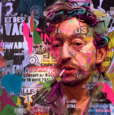 Collages titled "SERGE" by Dabu., Original Artwork, Digital Print Mounted on Aluminium