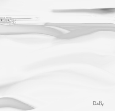 Digitale Kunst getiteld "Désert blanc" door Daby, Origineel Kunstwerk, Digitaal Schilderwerk