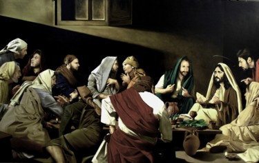 Pintura intitulada "ultima cena" por Stefano D'Acunto, Obras de arte originais
