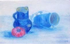 Painting titled "blue" by Daciana M, Original Artwork