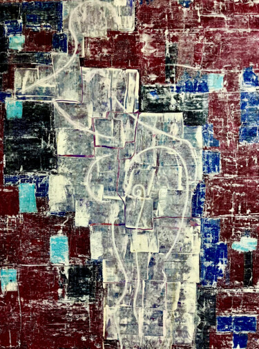 Schilderij getiteld "abstracte" door Conceycam, Origineel Kunstwerk, Acryl Gemonteerd op Frame voor houten brancard