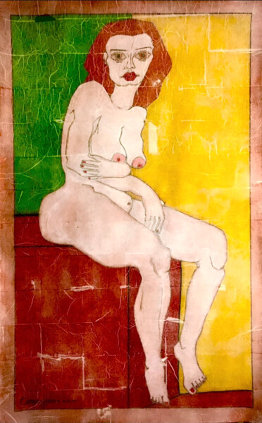 Painting titled "Assise" by Conceycam, Original Artwork, Acrylic