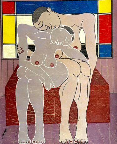 Peinture intitulée "Couple 6" par Conceycam, Œuvre d'art originale, Acrylique