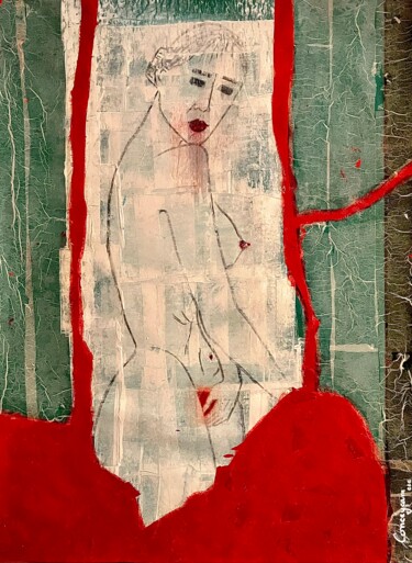 Peinture intitulée "Femme surprise" par Conceycam, Œuvre d'art originale, Acrylique