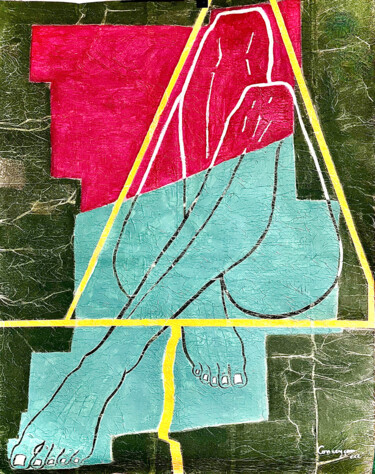 Peinture intitulée "Triangle magique1" par Conceycam, Œuvre d'art originale, Acrylique