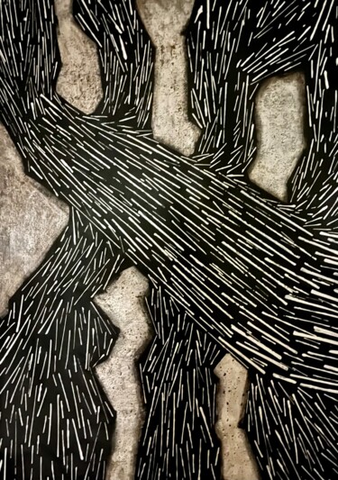 Картина под названием "Abstract20" - Conceycam, Подлинное произведение искусства, Акрил Установлен на Деревянная рама для но…