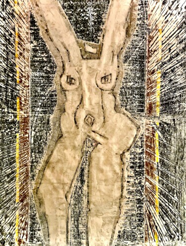 Картина под названием "Bodj" - Conceycam, Подлинное произведение искусства, Акрил Установлен на Деревянная рама для носилок