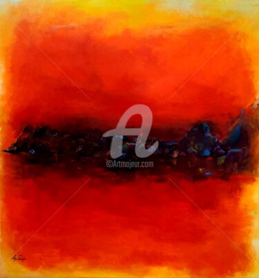 Pintura intitulada "Barequeçaba Vermelha" por José Claudinei Da Cruz, Obras de arte originais, Óleo