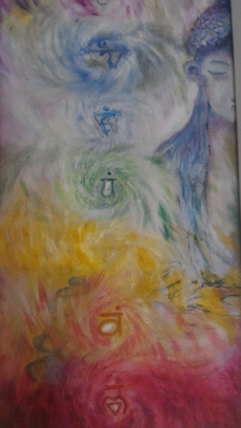 Painting titled "ART 12" by Christ-Ange, Original Artwork, Oil