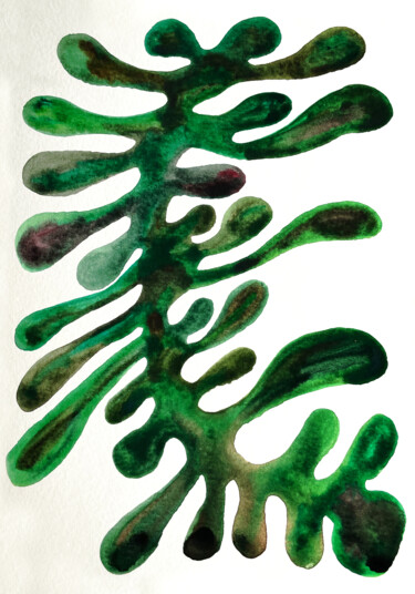 Painting titled "Alien Spine 3" by Kim Dahyun, Original Artwork, Watercolor