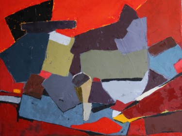 Malerei mit dem Titel "Red Experience © 20…" von Barbara D'Adamo, Original-Kunstwerk, Öl