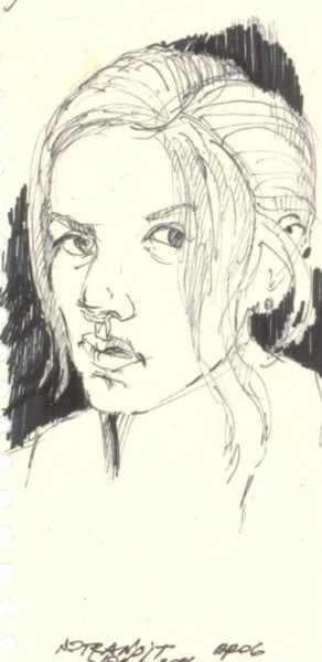 Drawing titled "PORTRAIT OF THE GIRL" by Boris Reyt, Original Artwork
