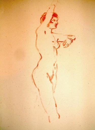 Drawing titled "NUDE MODEL" by Boris Reyt, Original Artwork