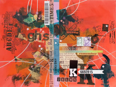 Discount! Remember! Collages intitulée "Discount! Remember!" par Viorel Florin Costea (DadaVFC), Œuvre d'art originale, Acrylique