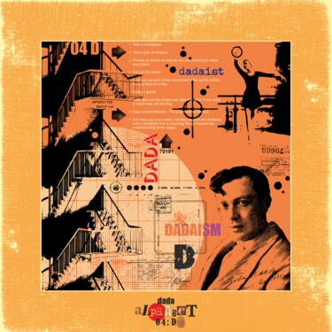 The Dada Alphabet 04 D Druckgrafik mit dem Titel "The Dada Alphabet 0…" von Viorel Florin Costea (DadaVFC), Original-Kunstwerk, Digitale Malerei Au…