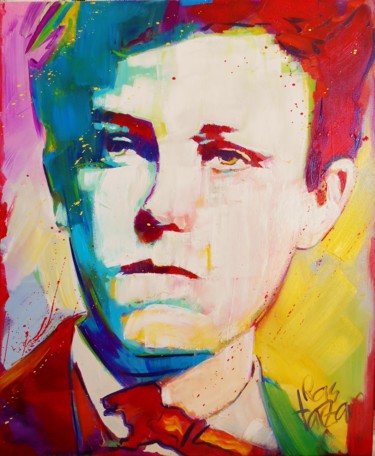 Pittura intitolato "Arthur Rimbaud" da Dada Wa, Opera d'arte originale, Olio