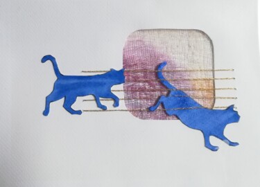 Pittura intitolato "gatto9.jpg" da Dade, Opera d'arte originale