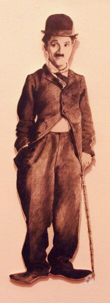 Drawing titled "charlie chaplin" by Dade, Original Artwork, Pencil