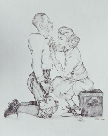 Dessin intitulée "coppia" par Dade, Œuvre d'art originale, Crayon