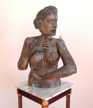 Escultura titulada "Vestige" por Daf, Obra de arte original, Cerámica
