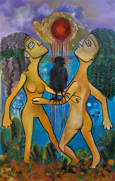 Painting titled "I am who I see, not…" by Dafinë Vitija, Original Artwork, Oil