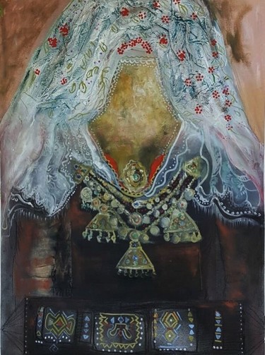 Painting titled "Xhubleta Metamorpho…" by Dafinë Vitija, Original Artwork, Oil