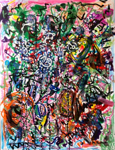 Painting titled "Éternelle profusion" by Laurent Da Fonseca, Original Artwork, Acrylic