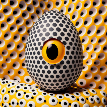 Digital Arts titled "ZEGGO-Yayoi Kusama" by Laurent Da Fonseca, Original Artwork, AI generated image