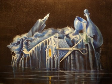 Painting titled "Замерзающий натюрмо…" by Dagas, Original Artwork